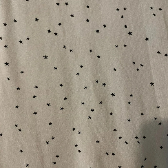 Beachlunchlounge White with Black Stars Long Sleeve Button Down Shirt Si… - Picture 3 of 9